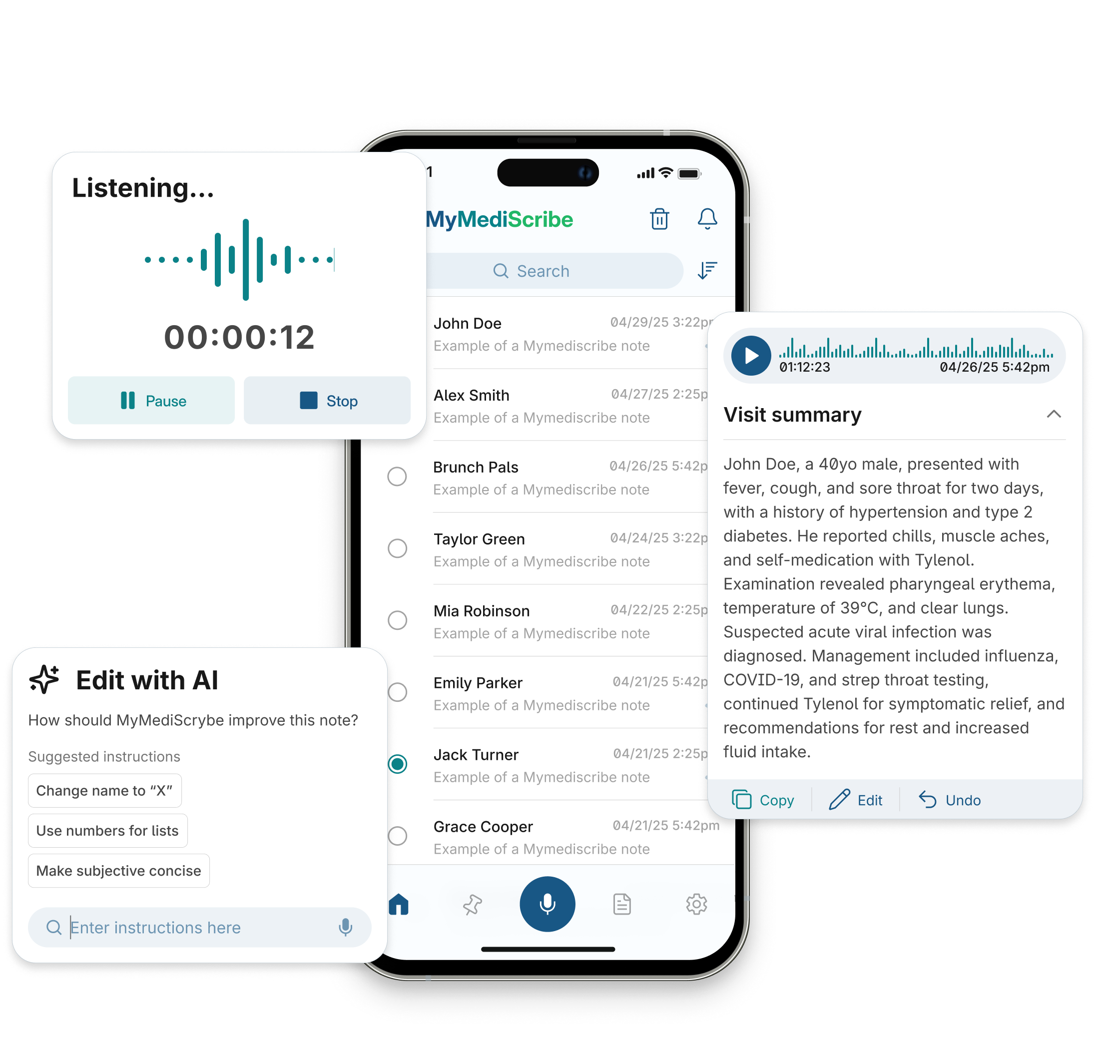 MyMediScribe app screenshot