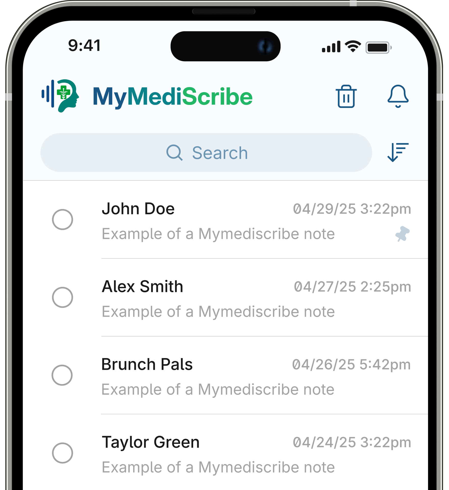 MyMediScribe app screenshot