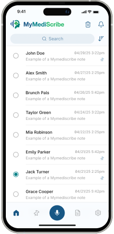 Capture visit screen